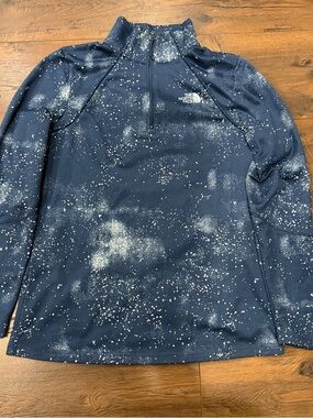 The North Face Navy Speckled Quarter-Zip Pullover
